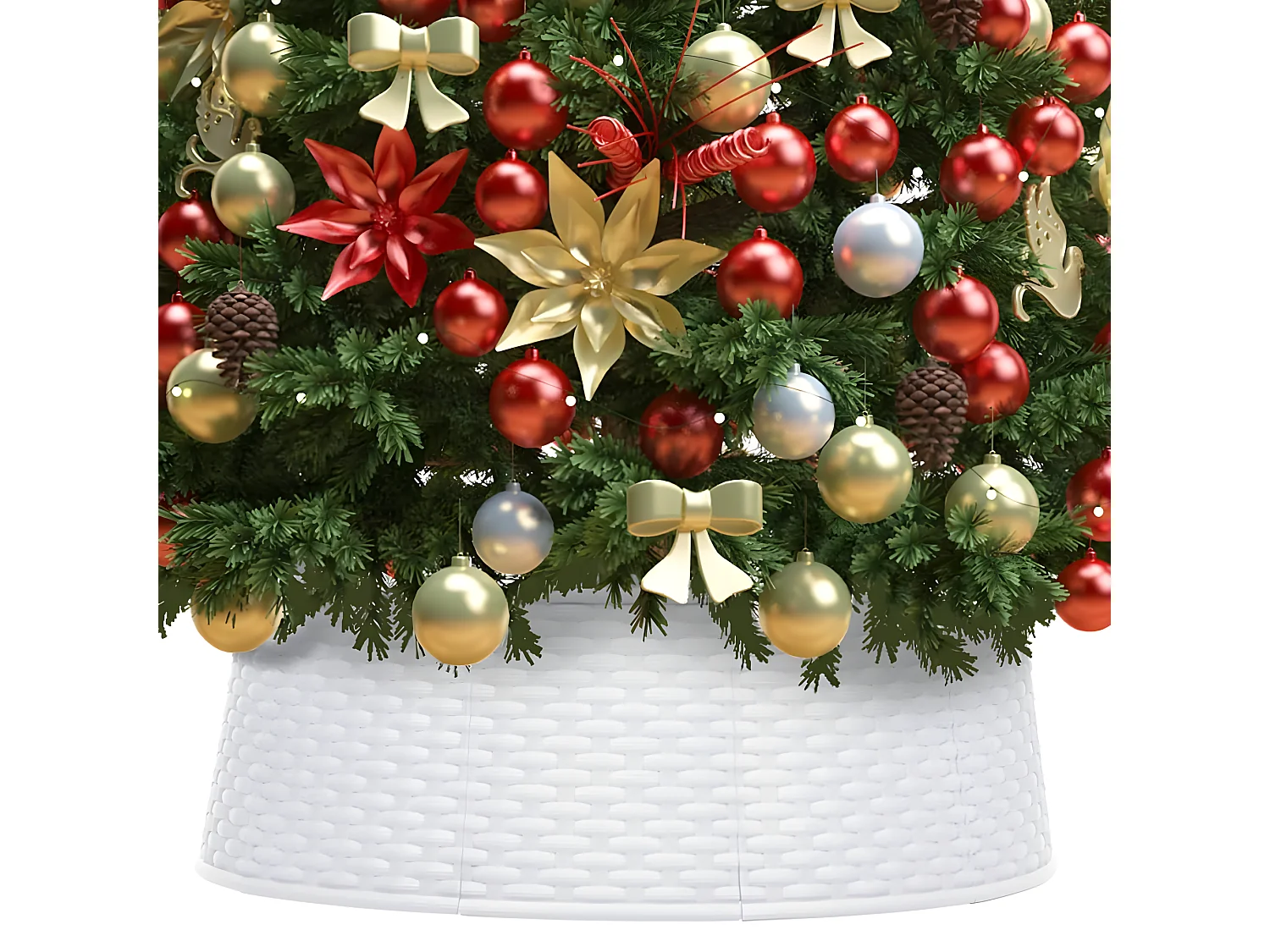 Jupe de sapin de Noël Blanc Ø54x19,5 cm