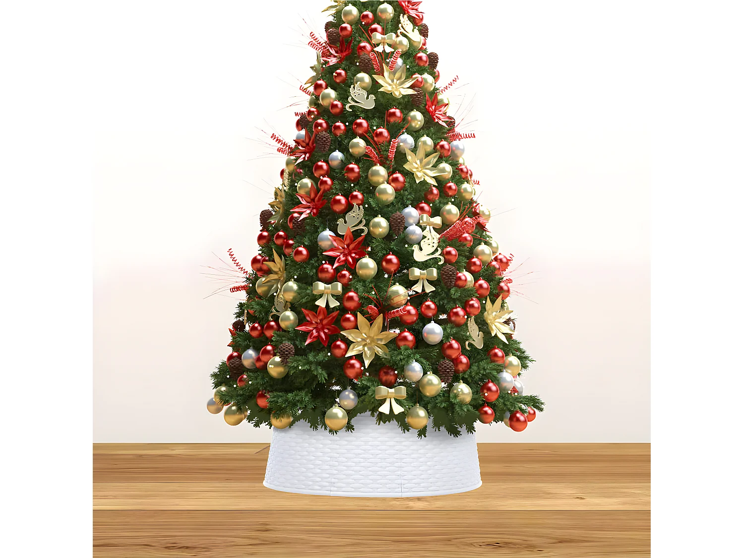 Jupe de sapin de Noël Blanc Ø54x19,5 cm