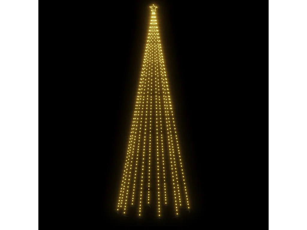 Árvore de Natal em cone 732 luzes LED 160x500 cm branco quente