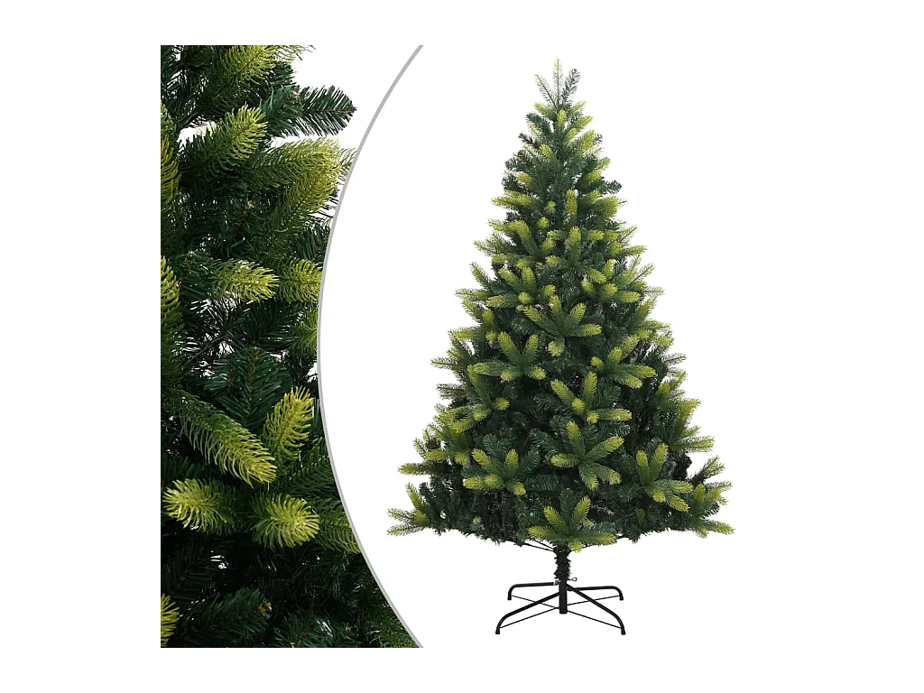 Albero di Natale Artificiale Incernierato con Base 180 cm