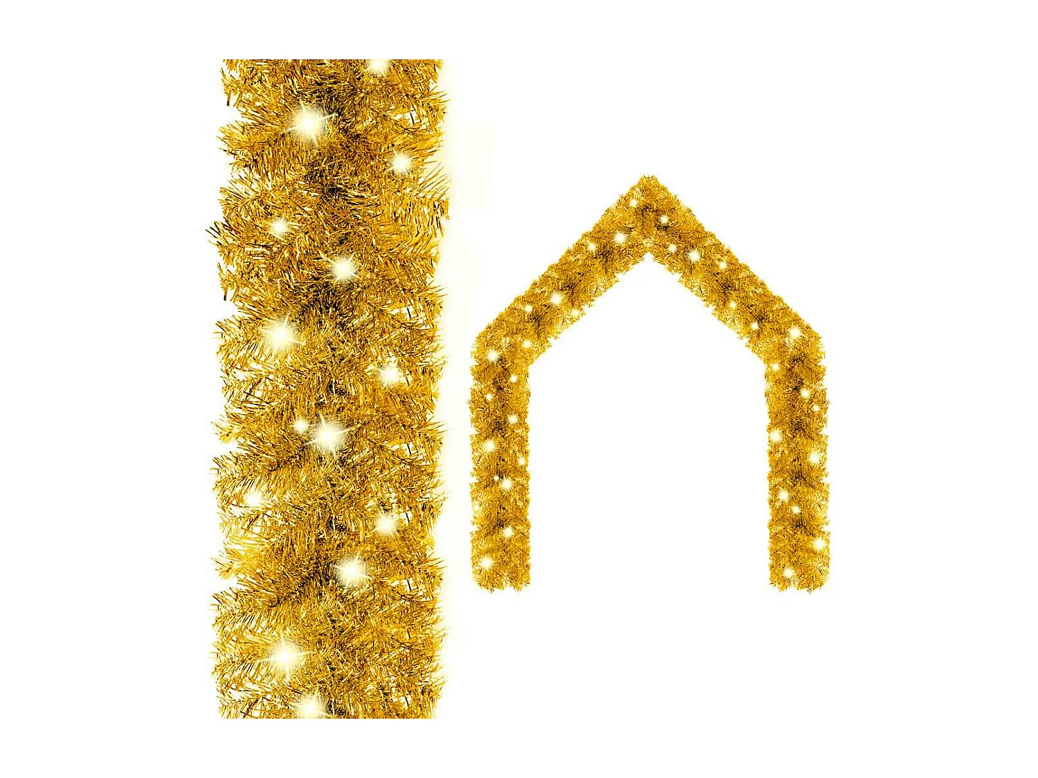 Guirlande de Noël avec lumières LED 10 m Doré