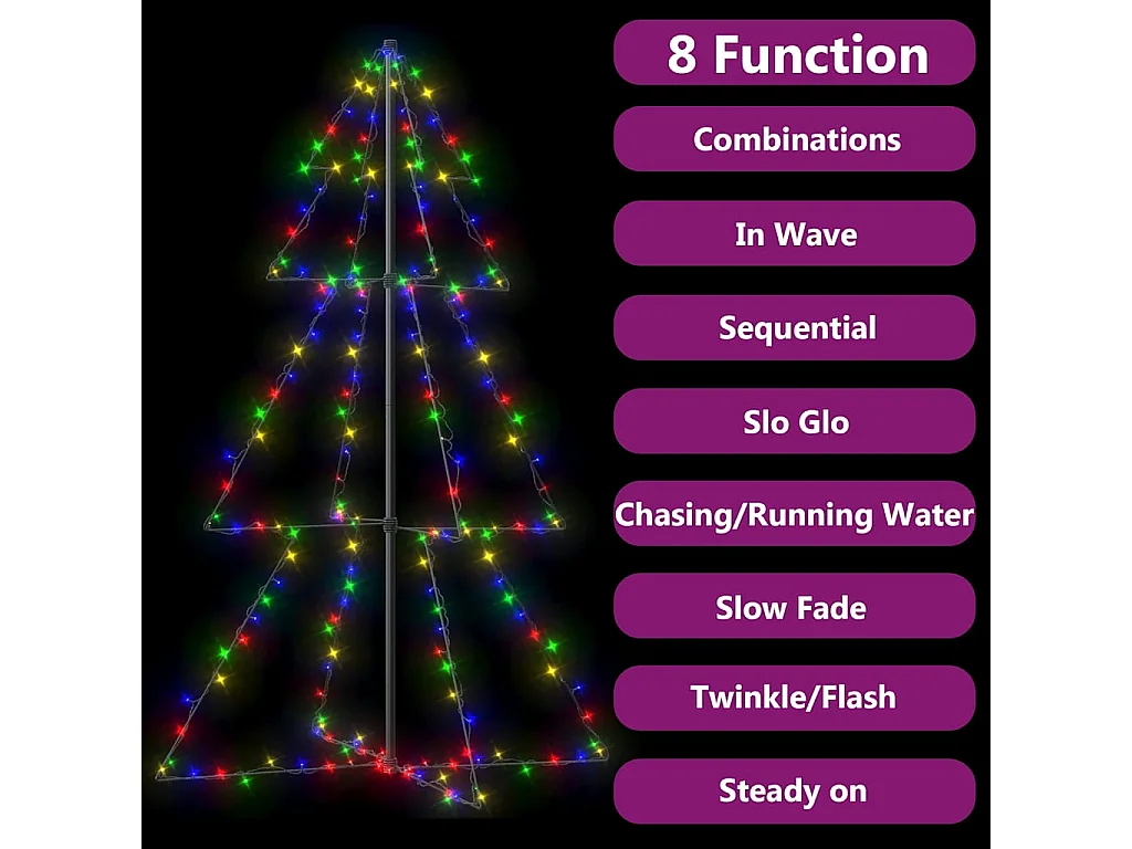 Weihnachtsbaum in Kegelform 200 LEDs Indoor Outdoor 98x150 cm