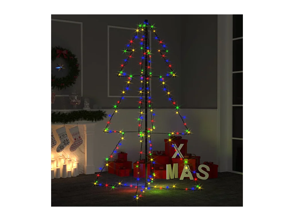Arbre de Noël cône 200 LED d'intérieur/d'extérieur 98x150 cm
