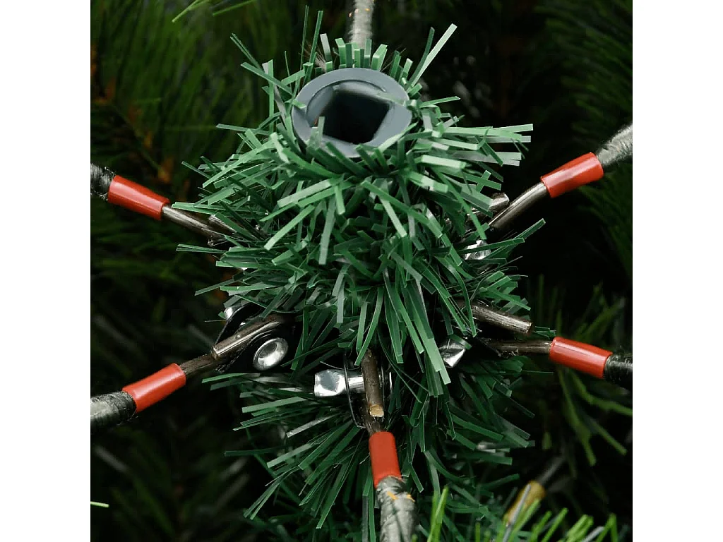 Árbol de Navidad artificial con bisagras y nieve flocada 240 cm