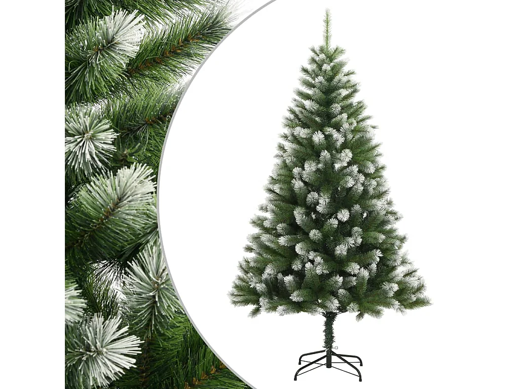 Kunstkerstboom met scharnieren en sneeuw 240 cm