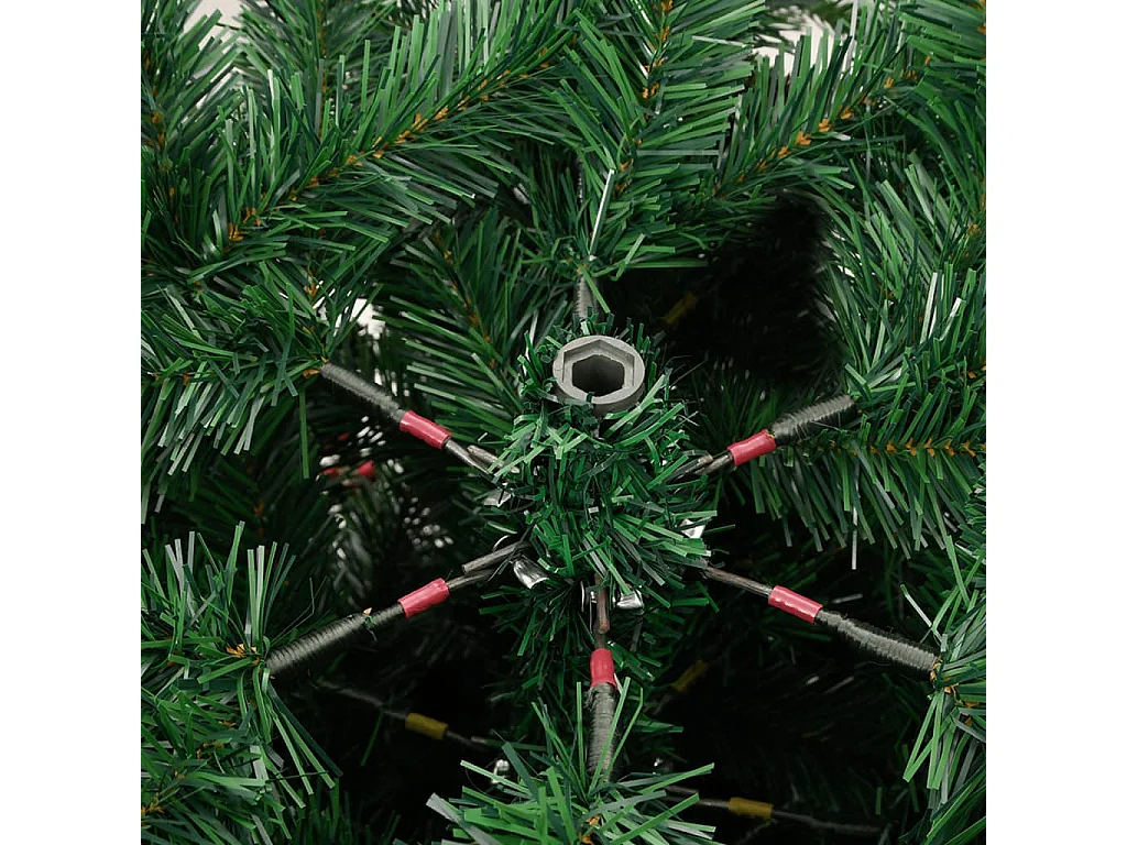 Kunstkerstboom met scharnieren dennenappels en bessen 210 cm