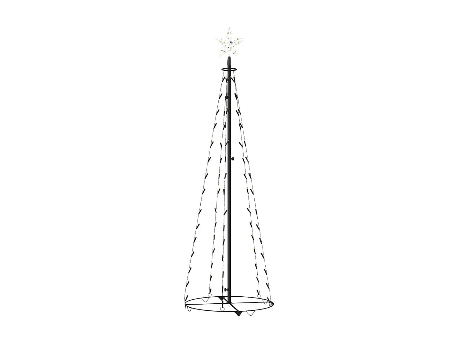 Sapin de Noël cône 84 LED blanc chaud Décoration 50x150 cm