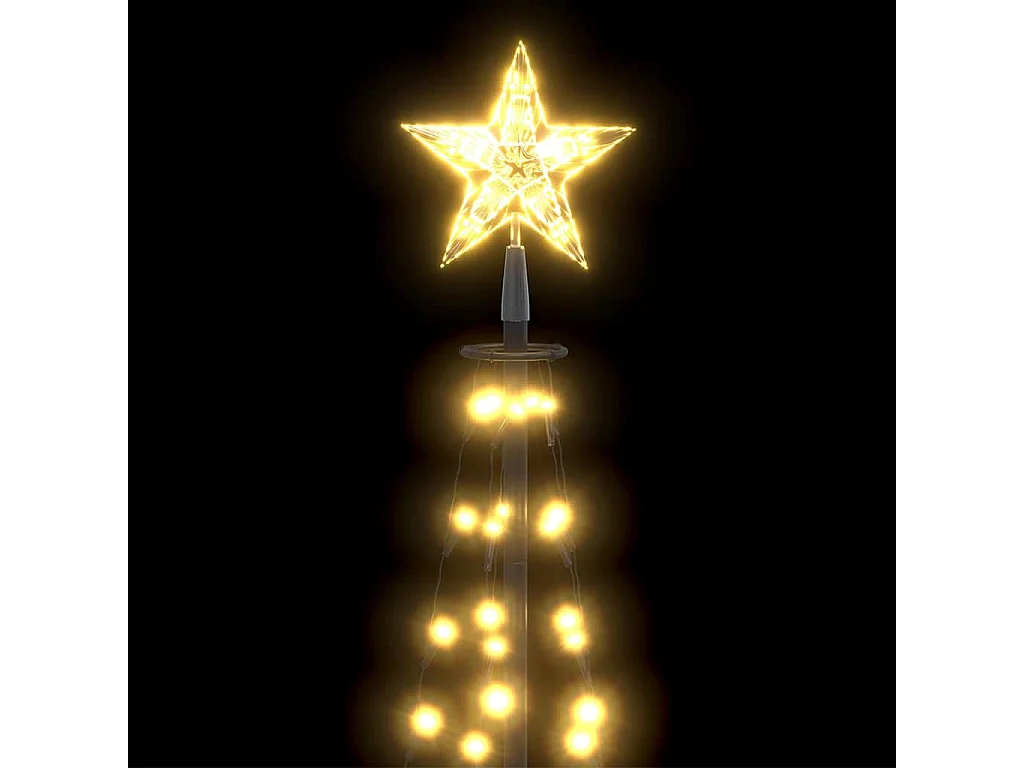 Sapin de Noël cône 84 LED blanc chaud Décoration 50x150 cm