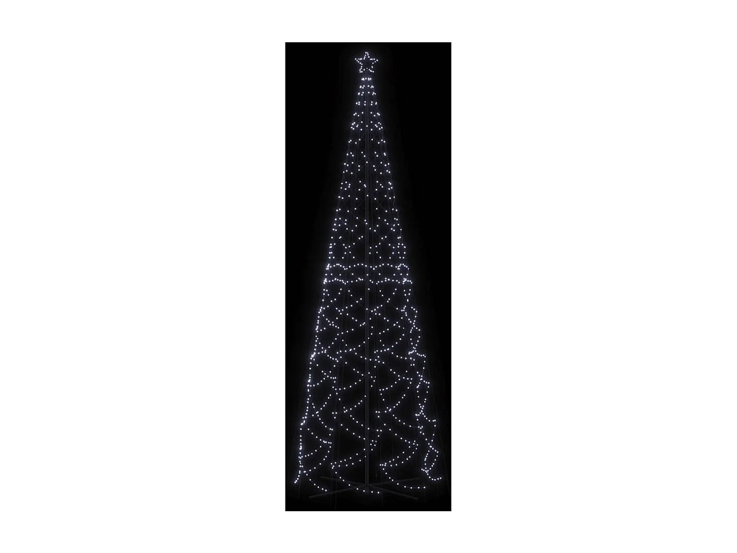 LED-Weihnachtsbaum Kegelform Kaltweiß 1400 LEDs 160x500 cm
