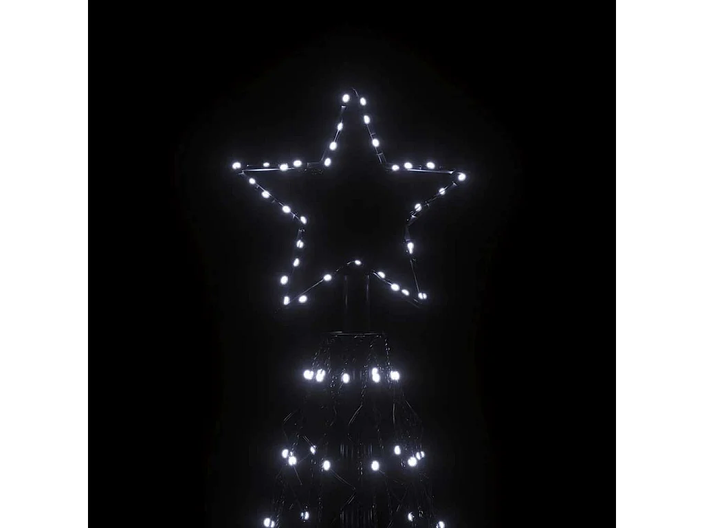 Arbre de Noël cône 1400 LED Blanc froid 160x500 cm