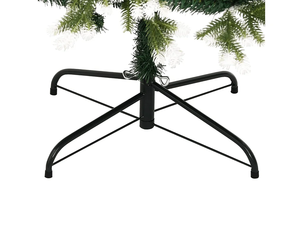 Árbol de Navidad artificial con bisagras y nieve flocada 180 cm