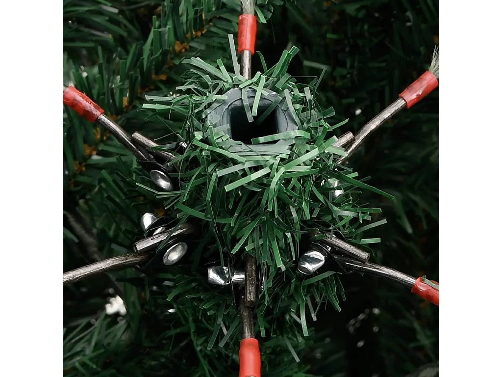 Árbol de Navidad artificial con bisagras y nieve flocada 180 cm