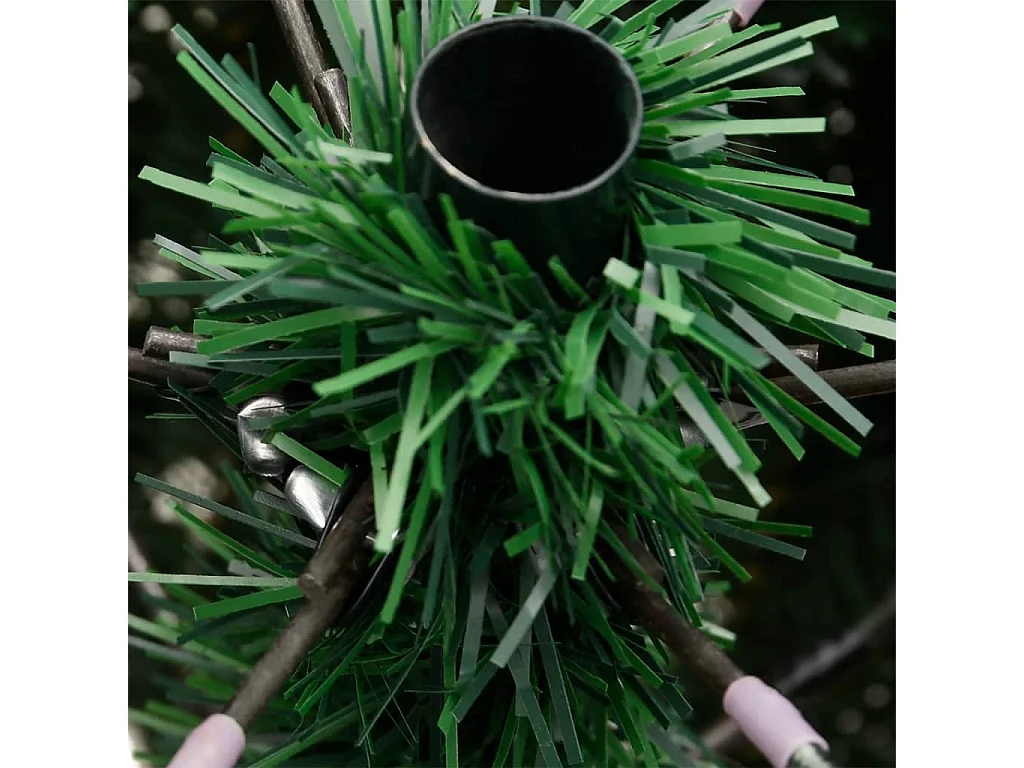 Kunstkerstboom met scharnieren en standaard 240 cm groen
