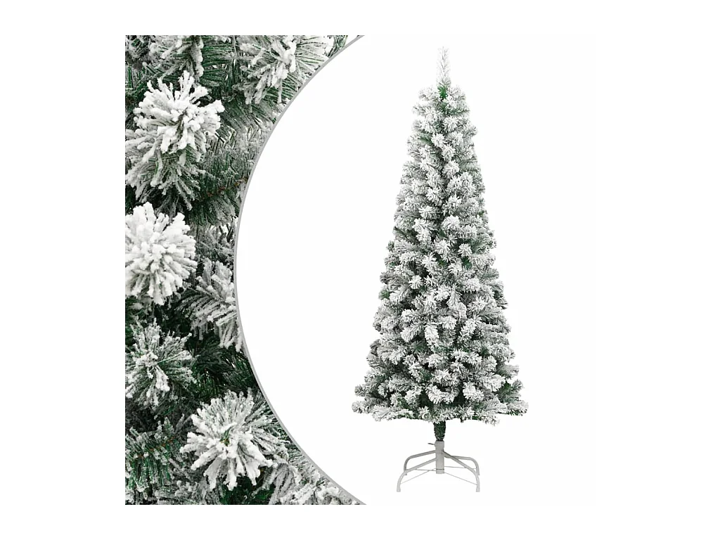 Kunstkerstboom met scharnieren en sneeuw 180 cm