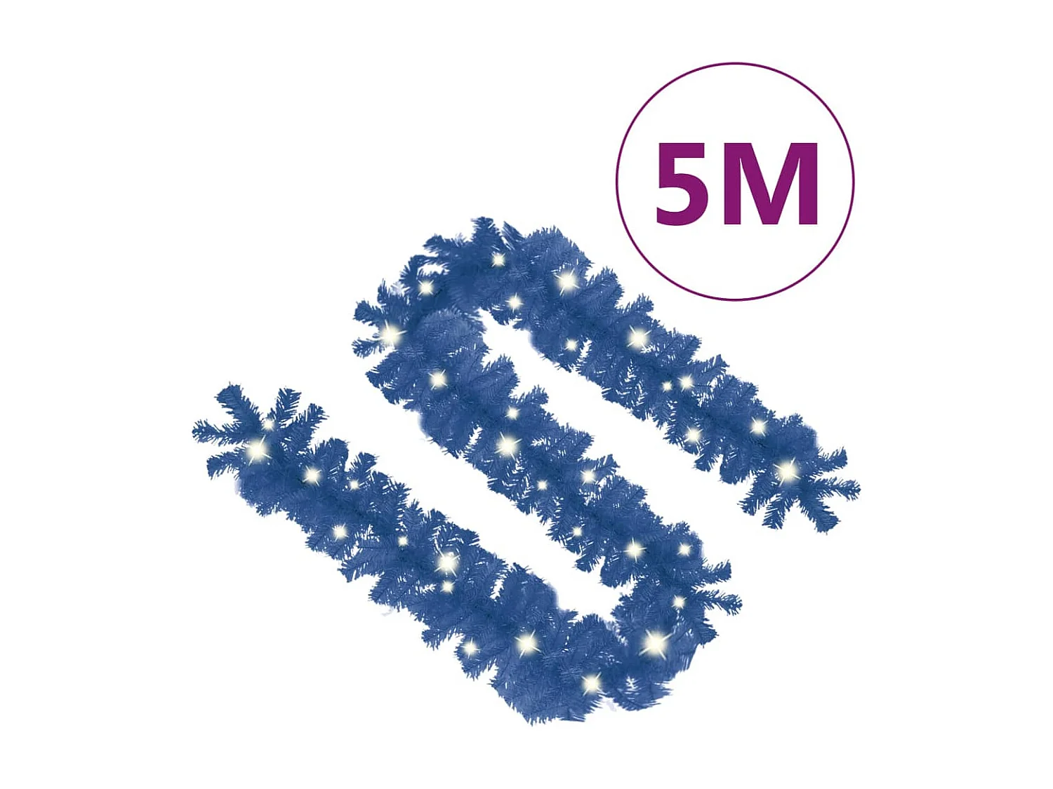 Kerstslinger met LED-lampjes 5 m blauw