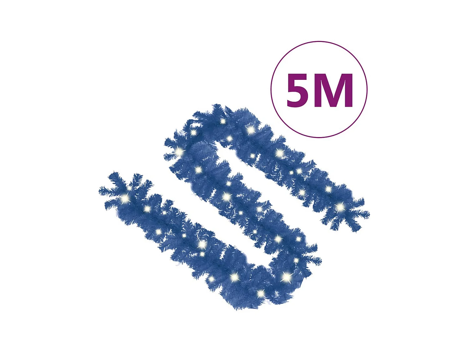 Kerstslinger met LED-lampjes 5 m blauw