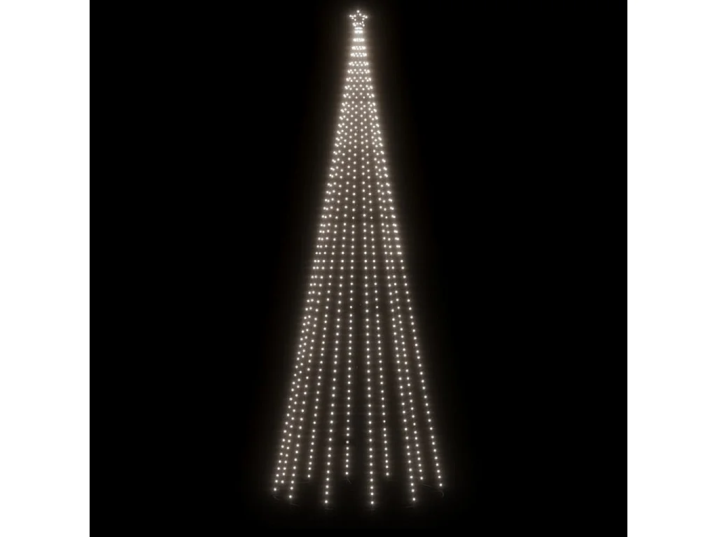 Kerstboom met grondpin 732 LED's koudwit 500 cm