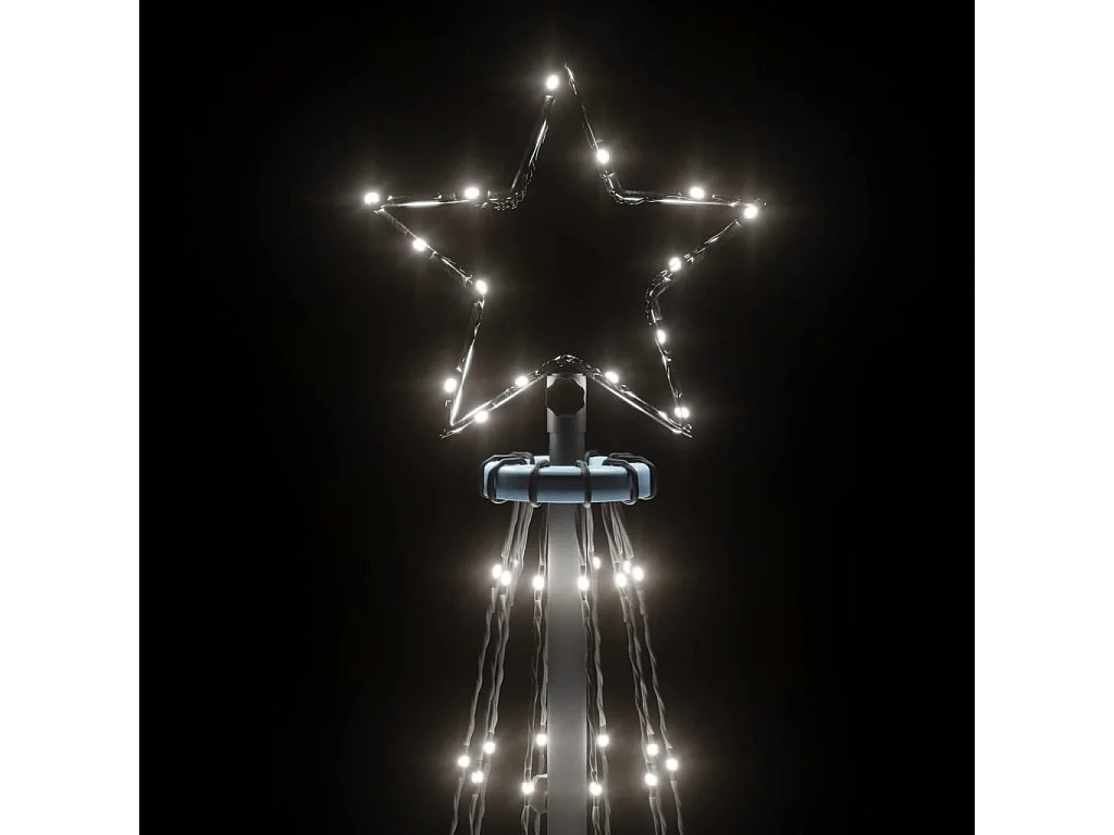 Kerstboom met grondpin 732 LED's koudwit 500 cm