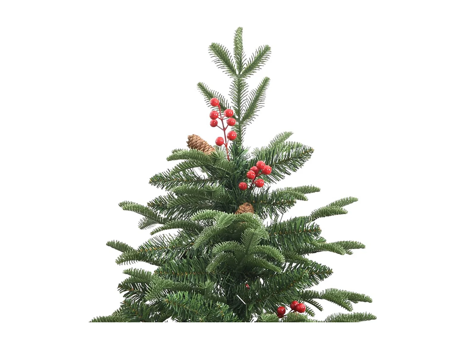 Sapin de Noël artificiel avec pommes de pin et baies 180 cm