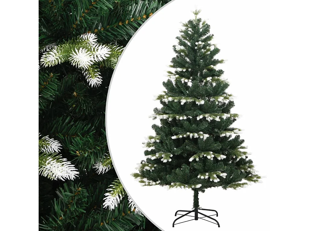 Árvore de Natal artificial articulada c/ flocos de neve 240 cm