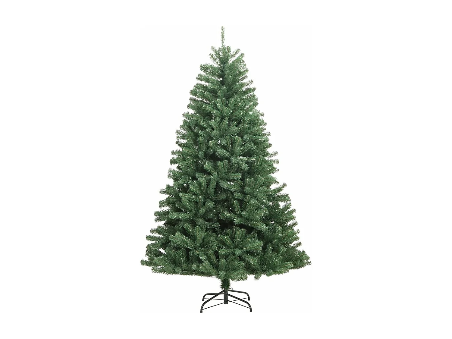 Árbol de Navidad artificial con bisagras y soporte verde 180 cm
