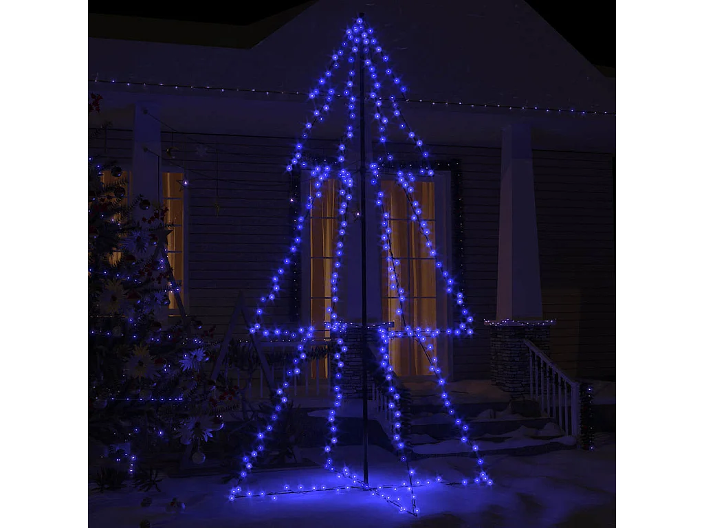 Arbre de Noël cône 300 LED d'intérieur/d'extérieur 120x220 cm