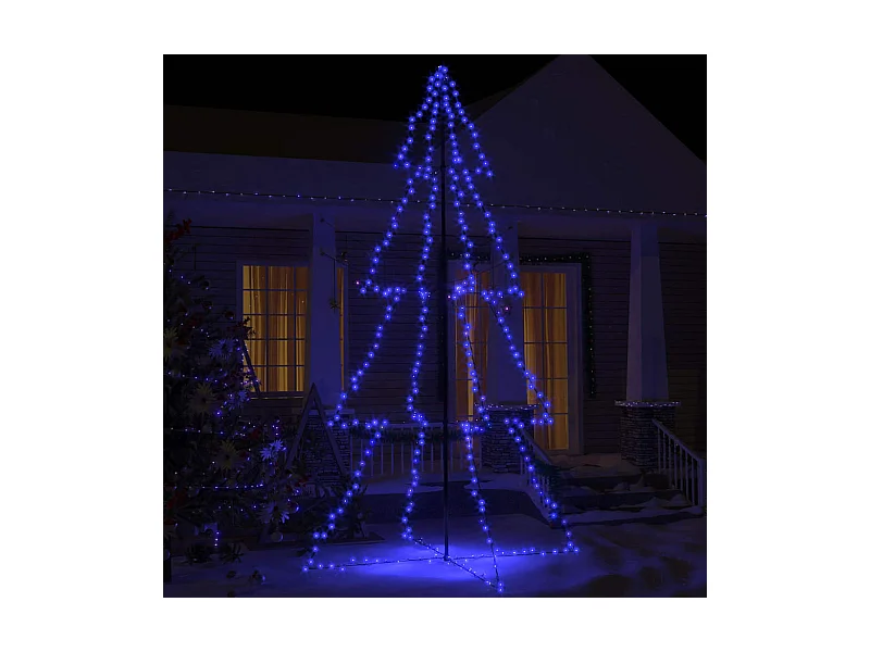 Kegelkerstboom 360 LED's binnen en buiten 143x250 cm