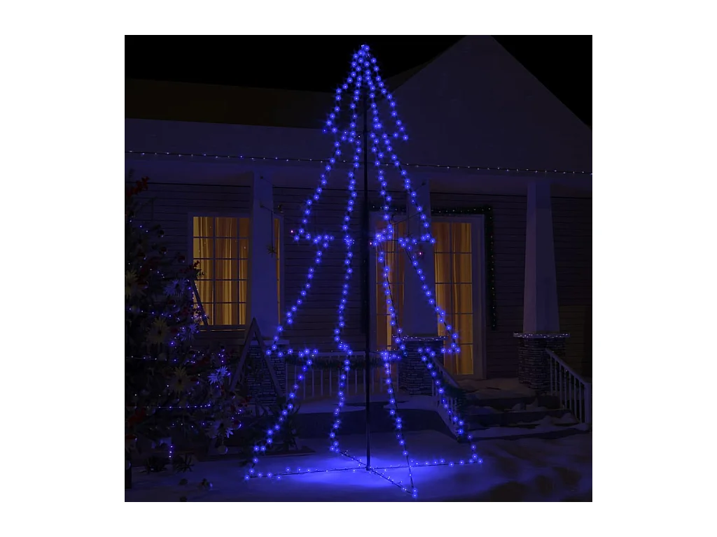 Arbre de Noël cône 360 LED d'intérieur/d'extérieur 143x250 cm
