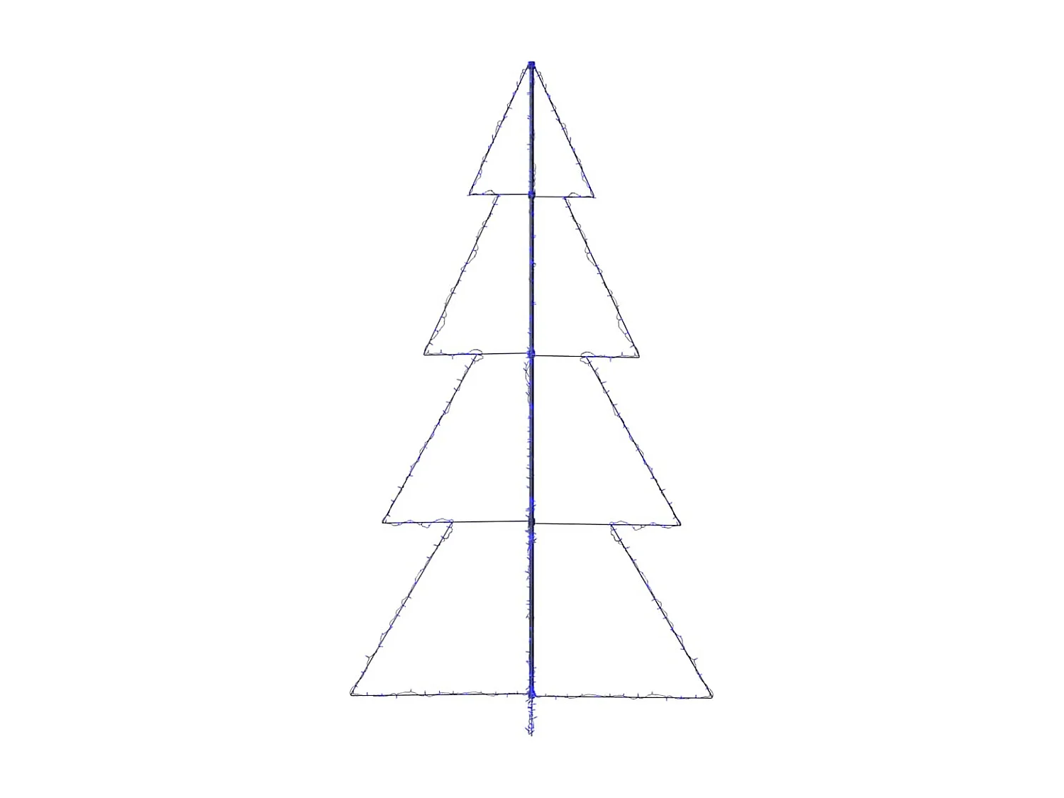 Albero di Natale a Cono 360 LED per Interni Esterni 143x250 cm