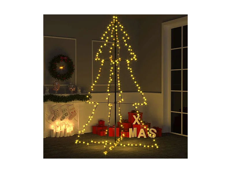 Arbre de Noël cône 240 LED d'intérieur/d'extérieur 118x180 cm