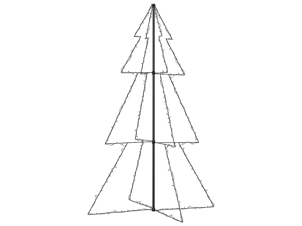 Árvore de Natal em cone 240 LEDs 118x180 cm interior e exterior