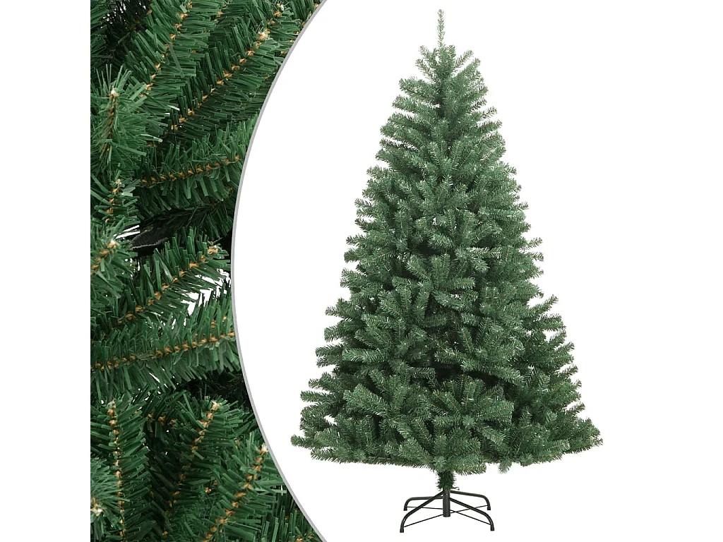 Sapin de Noël artificiel à charnières avec support vert 150 cm