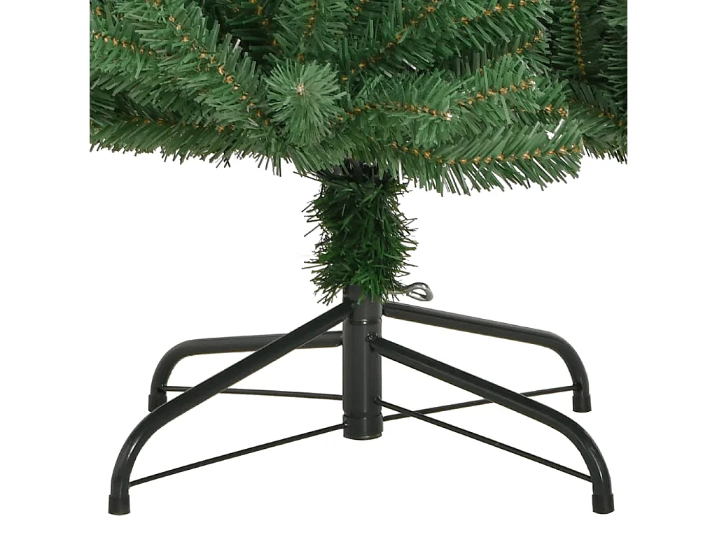 Sapin de Noël artificiel à charnières avec support vert 150 cm