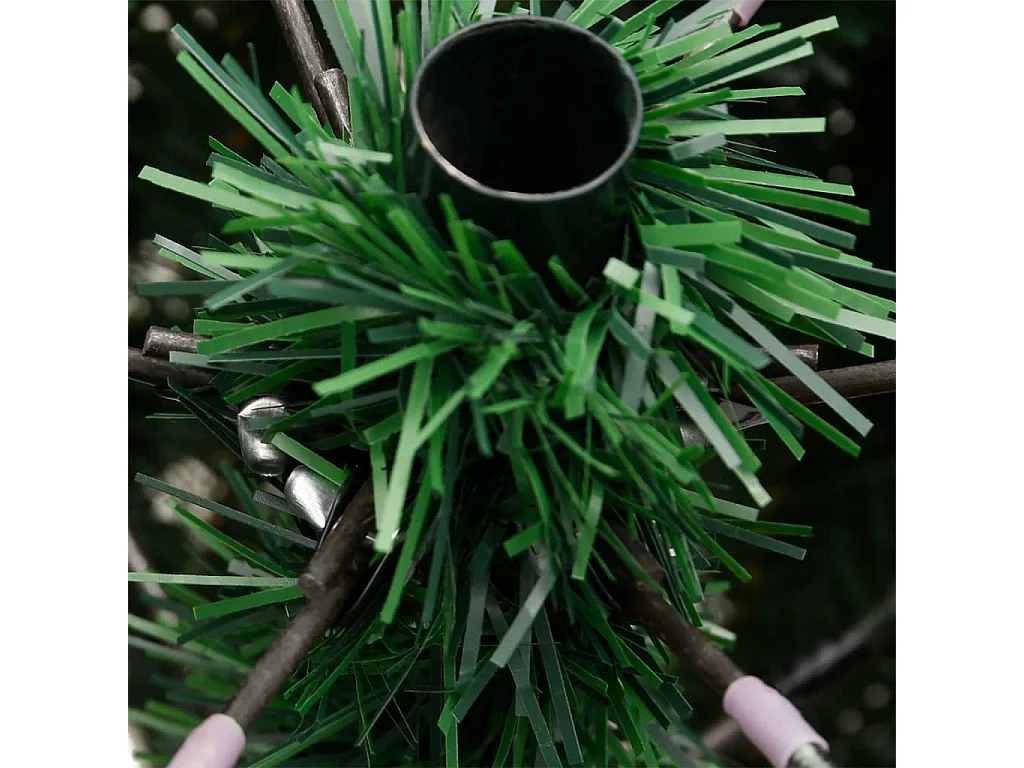 Sapin de Noël artificiel à charnières avec support vert 150 cm