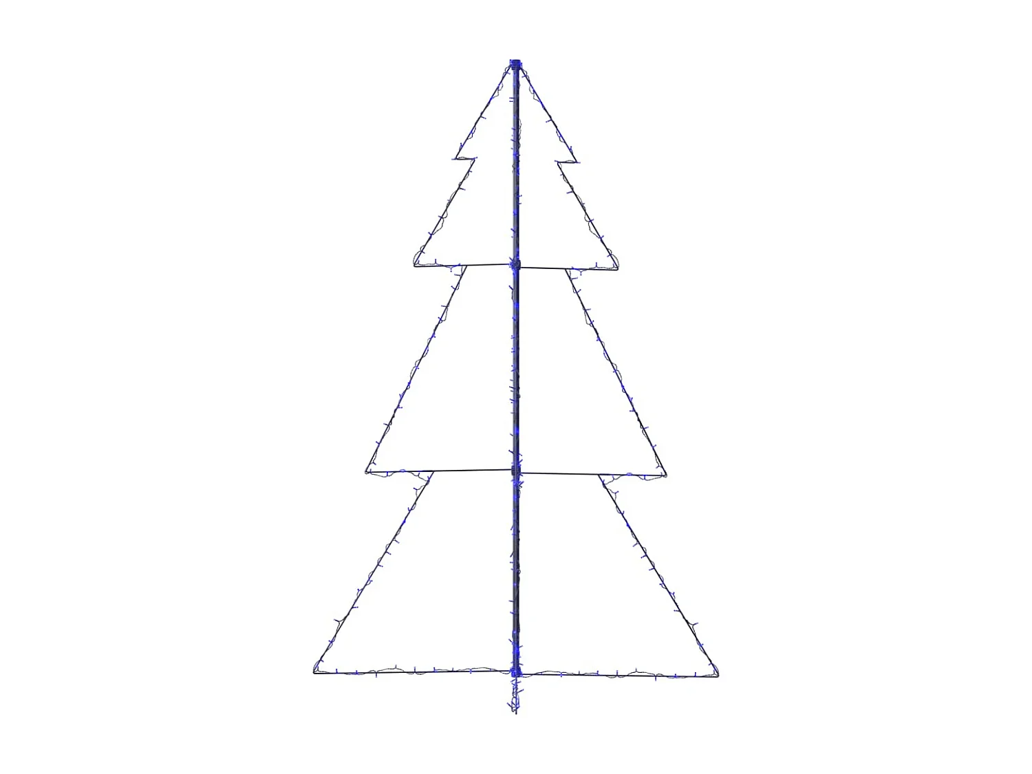 Kegelkerstboom 240 LED's binnen en buiten 118x150 cm