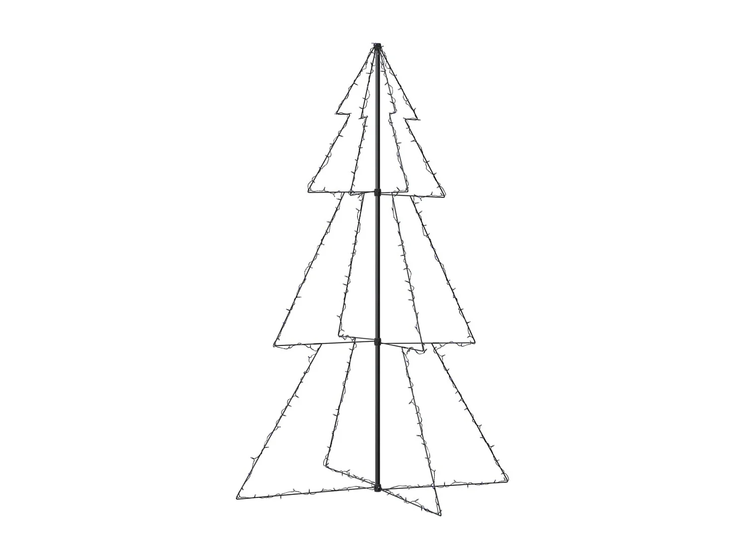 Albero di Natale a Cono 240 LED per Interni Esterni 118x180 cm