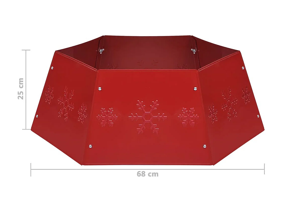 Jupe de sapin de Noël Rouge Ø68x25 cm