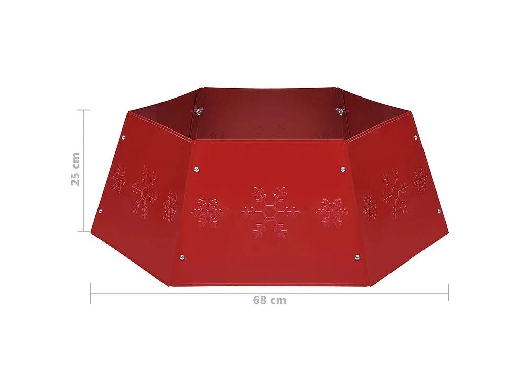 Kerstboomrok Ø68x25 cm rood