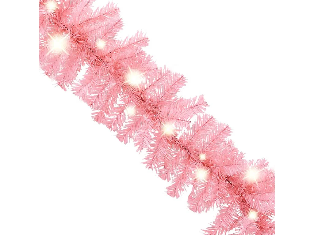 Weihnachtsgirlande mit LED 5 m Rosa