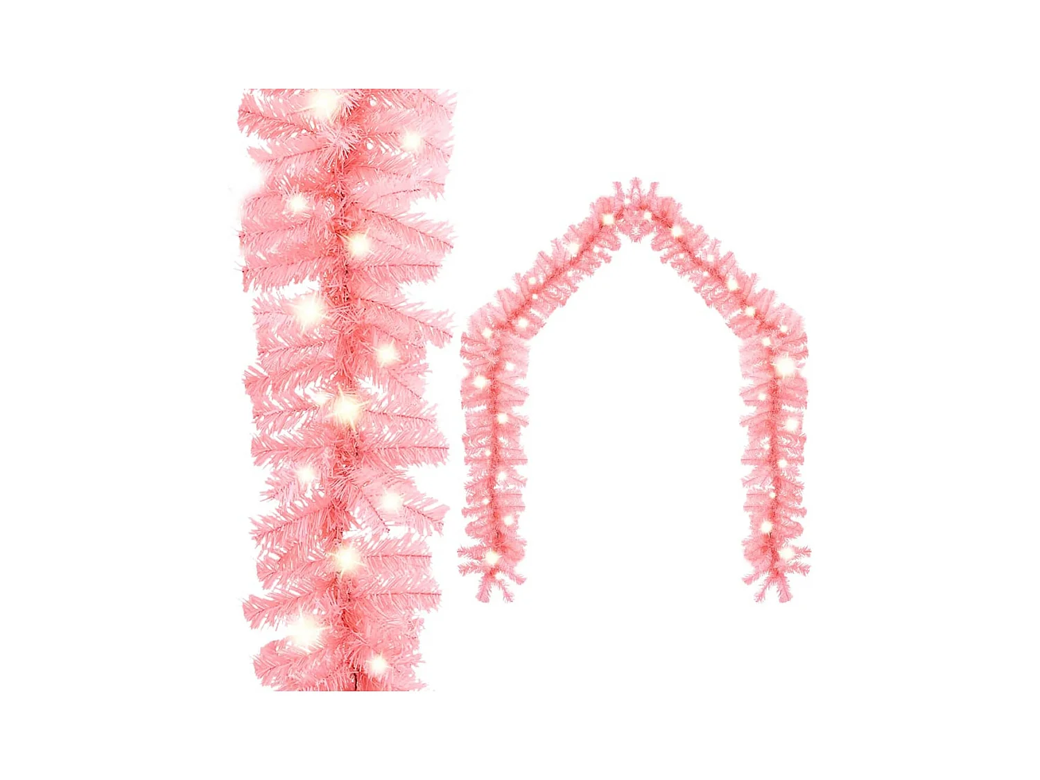 Guirlande de Noël avec lumières LED 5 m Rose
