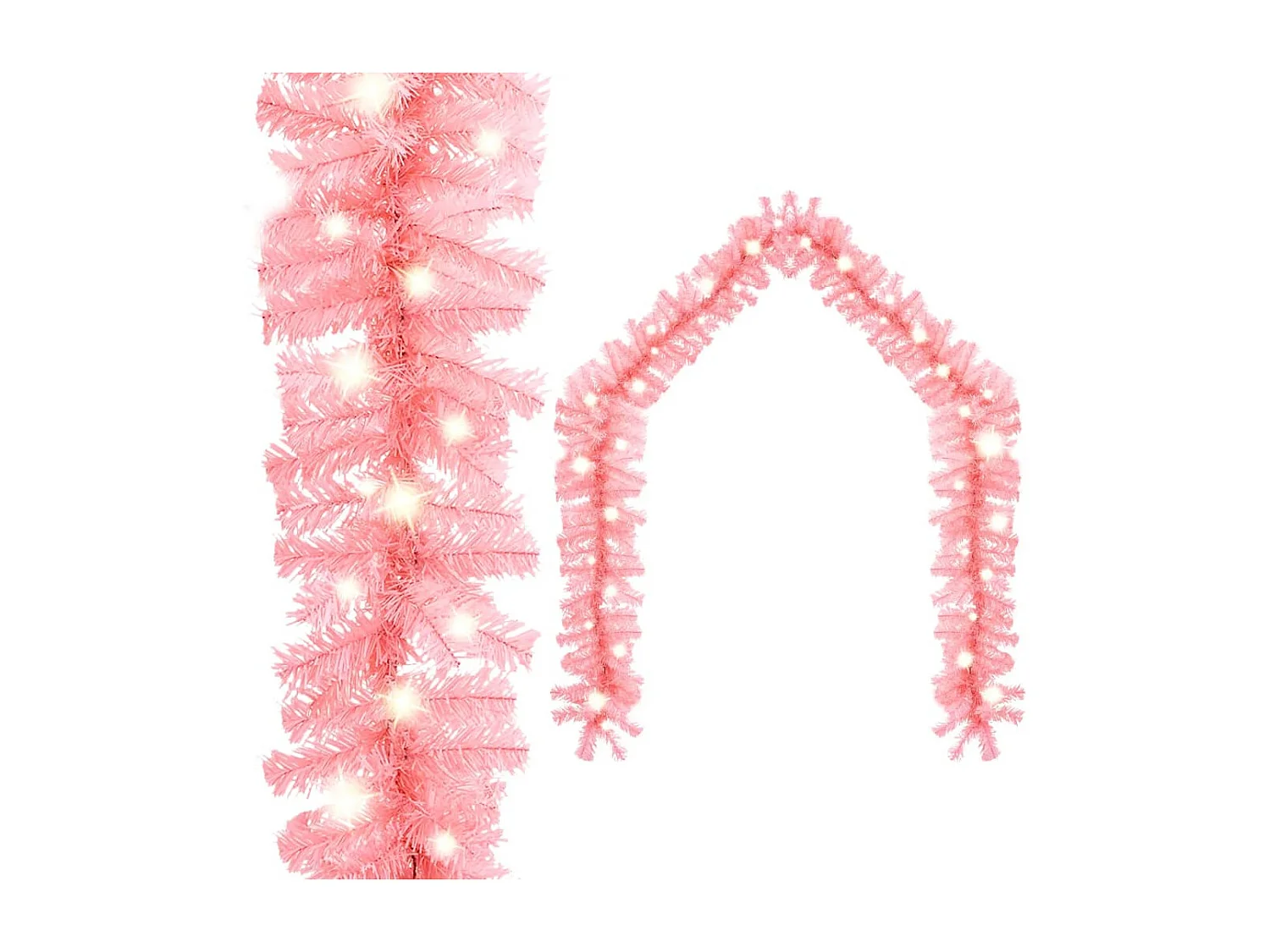 Guirlande de Noël avec lumières LED 5 m Rose