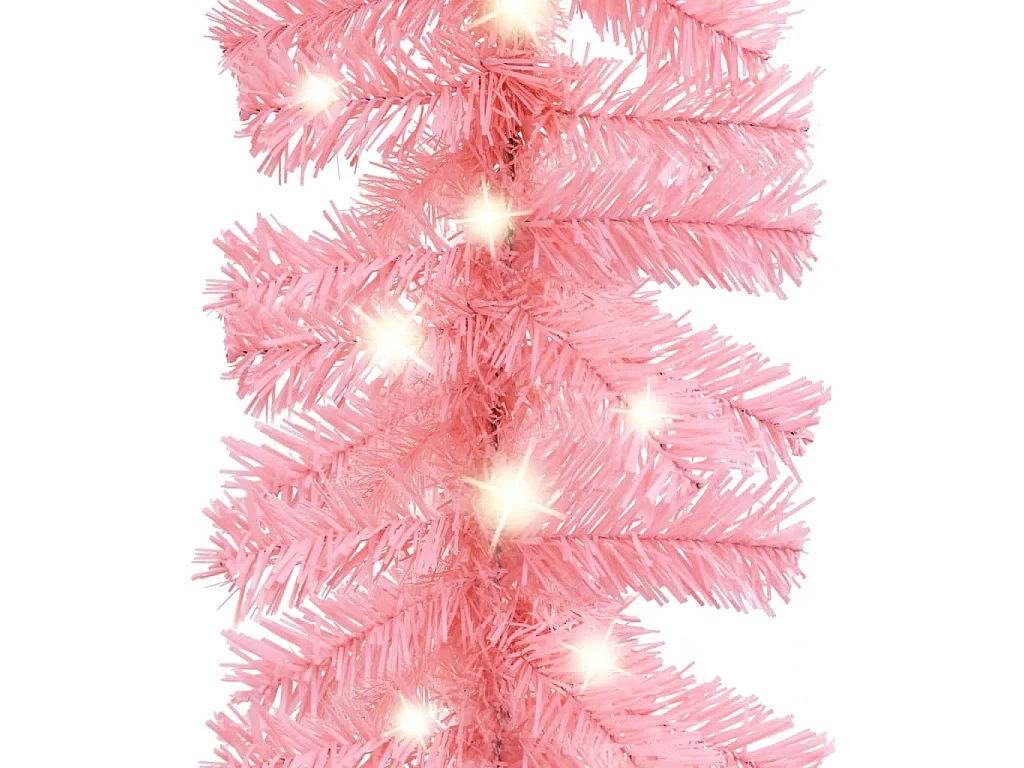 Guirlande de Noël avec lumières LED 5 m Rose