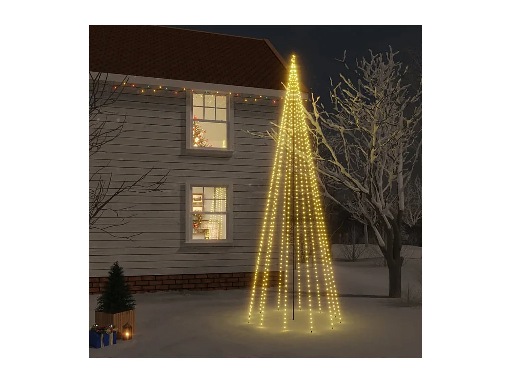 Kerstboom met grondpin 732 LED's warmwit 500 cm