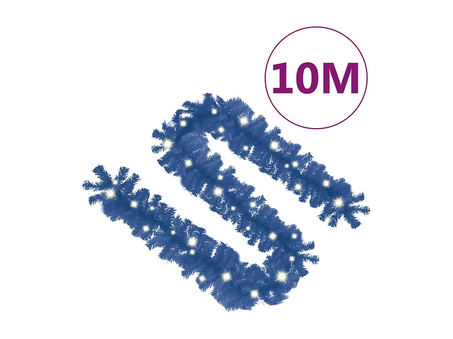 Weihnachtsgirlande mit LED 10 m Blau