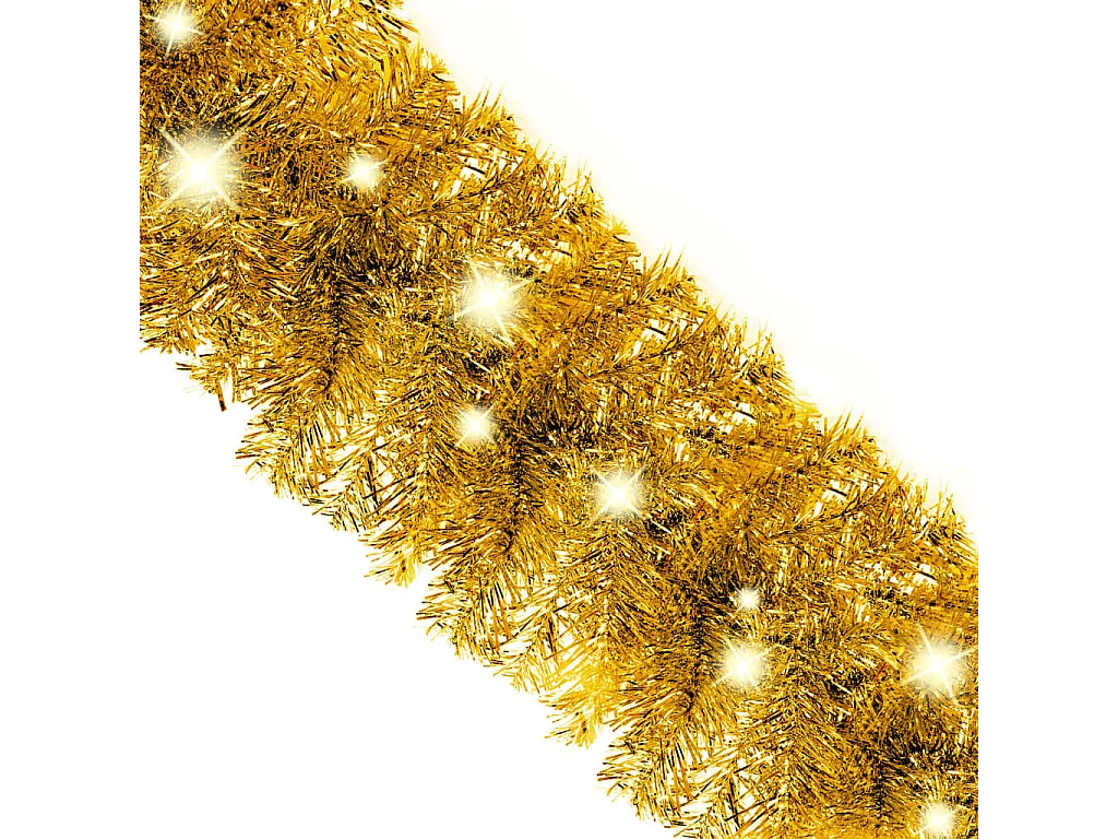 Weihnachtsgirlande mit LED 20 m Golden