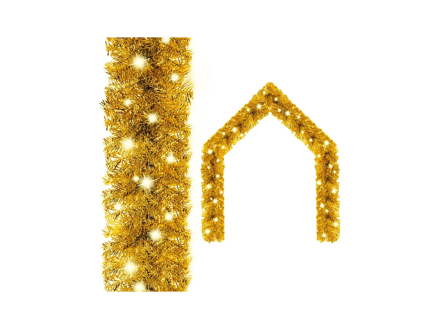 Guirlande de Noël avec lumières LED 20 m Doré