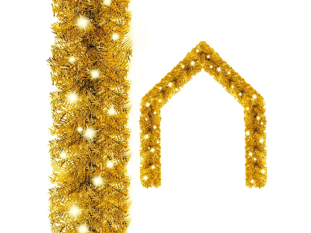 Guirlande de Noël avec lumières LED 20 m Doré