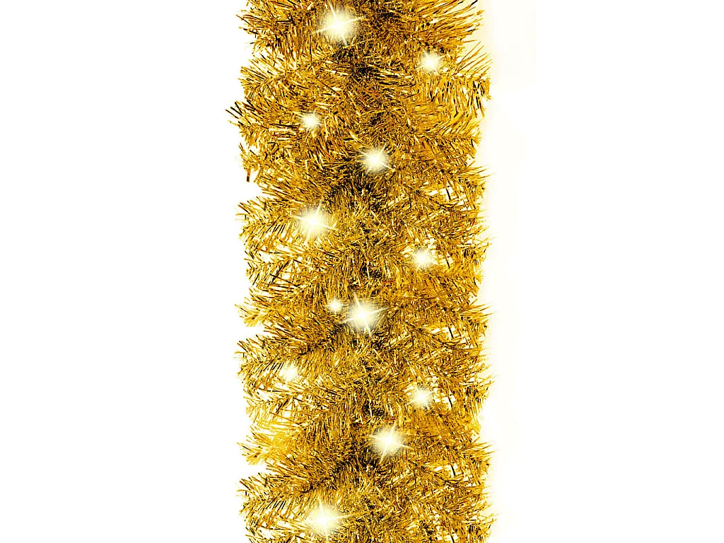 Guirlande de Noël avec lumières LED 20 m Doré