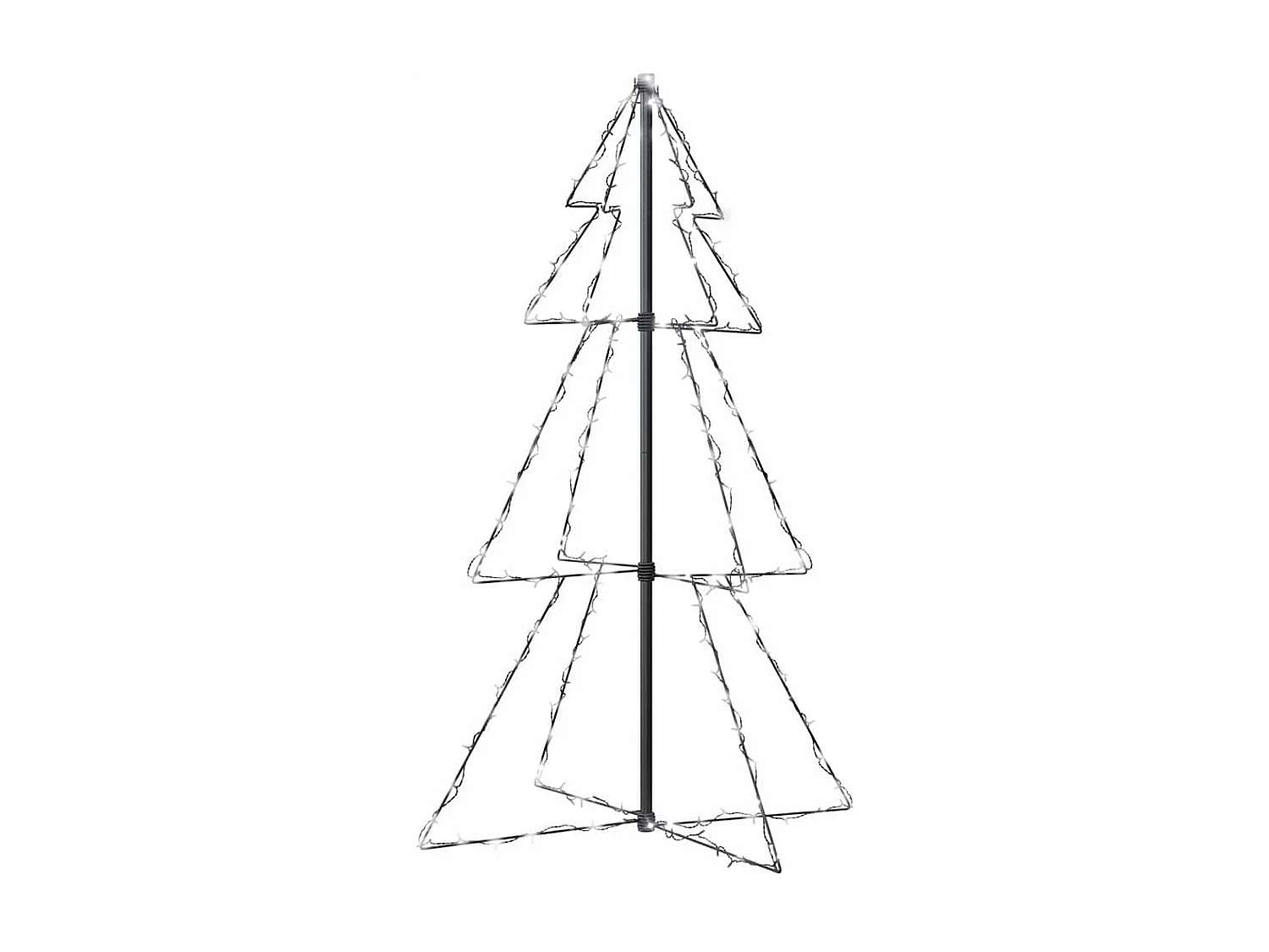 Kegelkerstboom 160 LED's binnen en buiten 78x120 cm