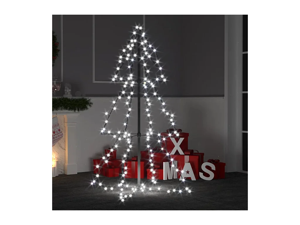 Arbre de Noël cône 160 LED d'intérieur/d'extérieur 78x120 cm